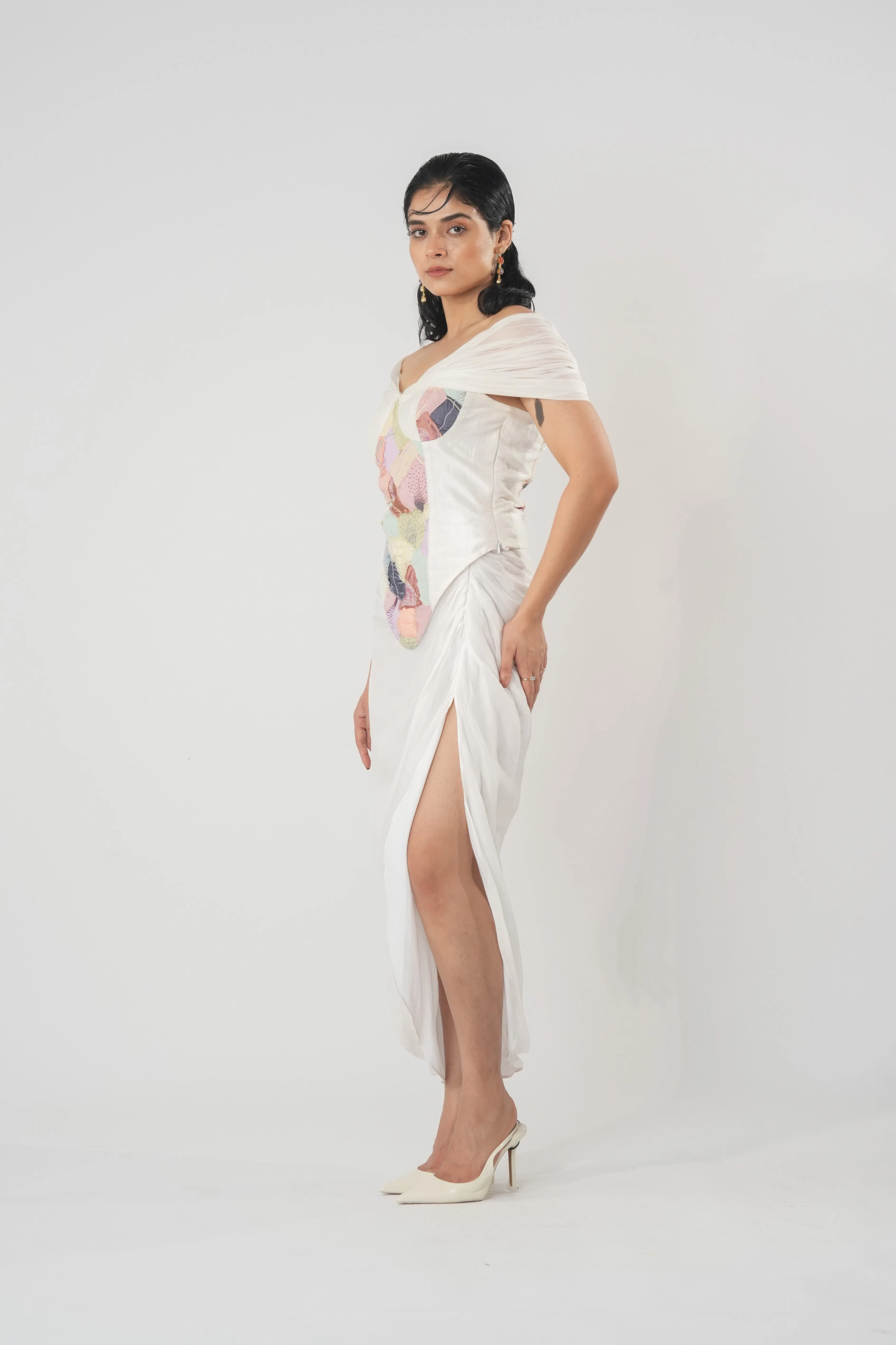 serene drapped skirt