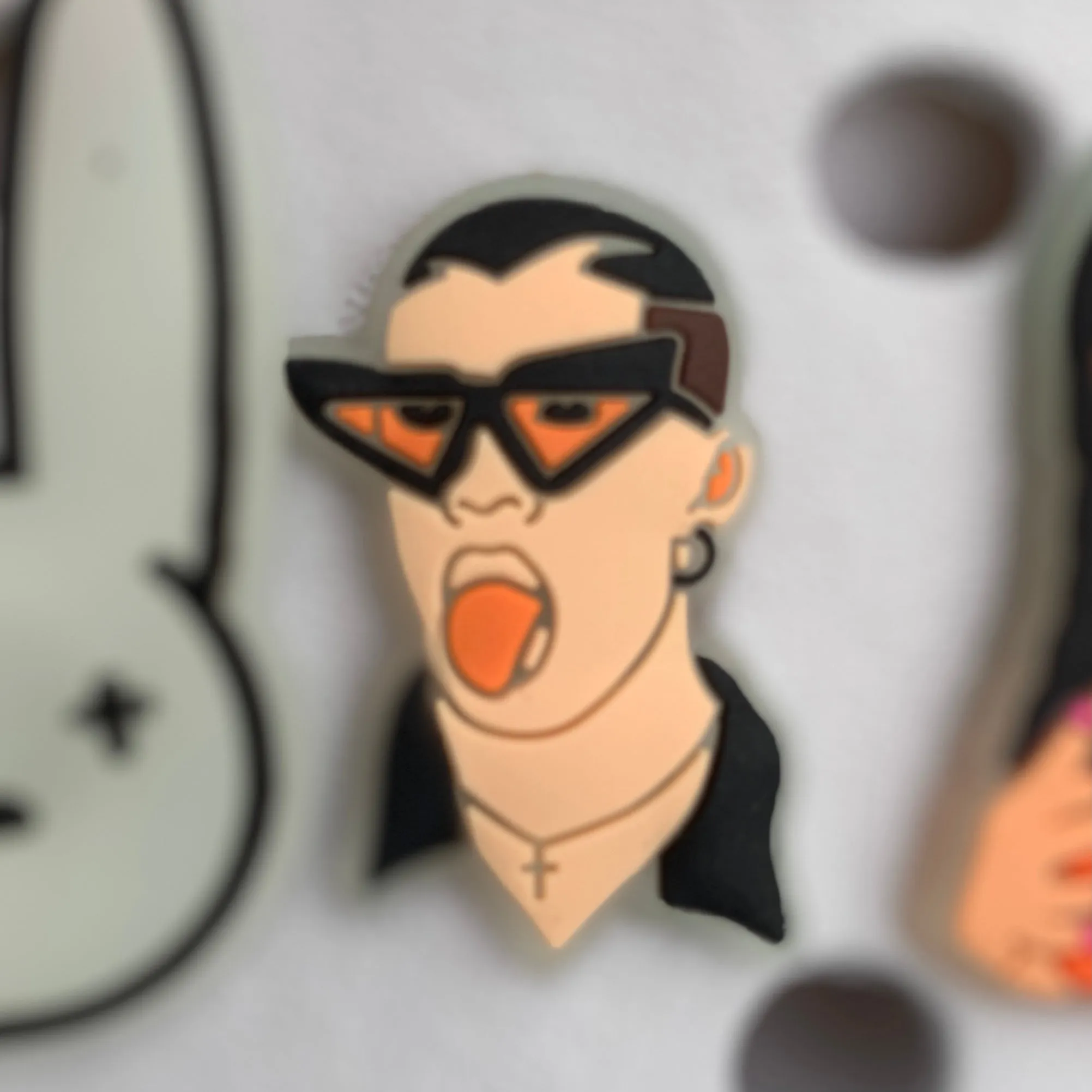 SHOE CHARMS - BAD BUNNY TONGUE OUT