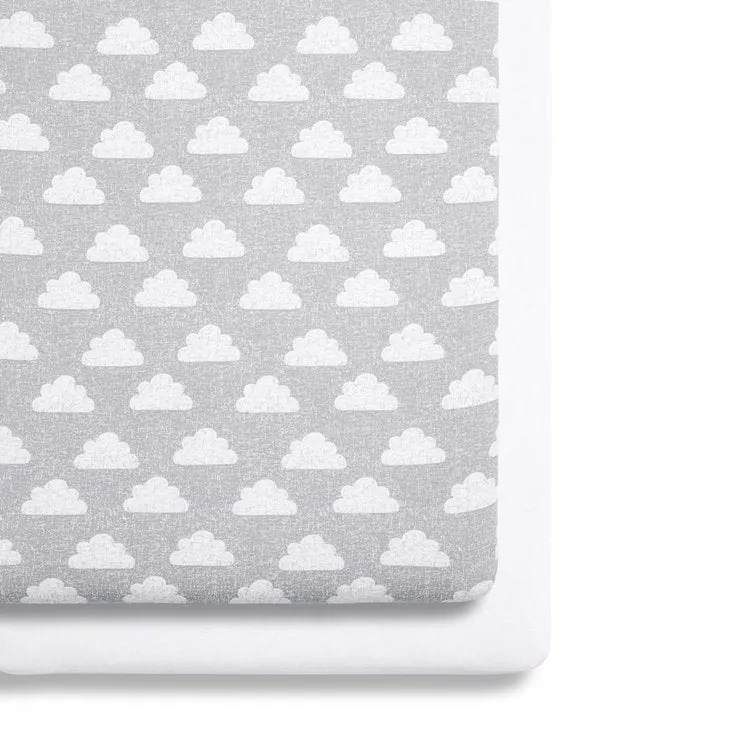 SnuzPod Crib 2 Pack Fitted Sheets - Cloud Nine