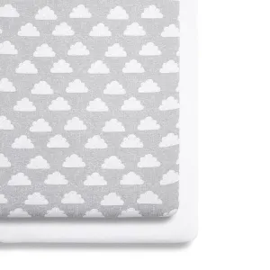 SnuzPod Crib 2 Pack Fitted Sheets - Cloud Nine