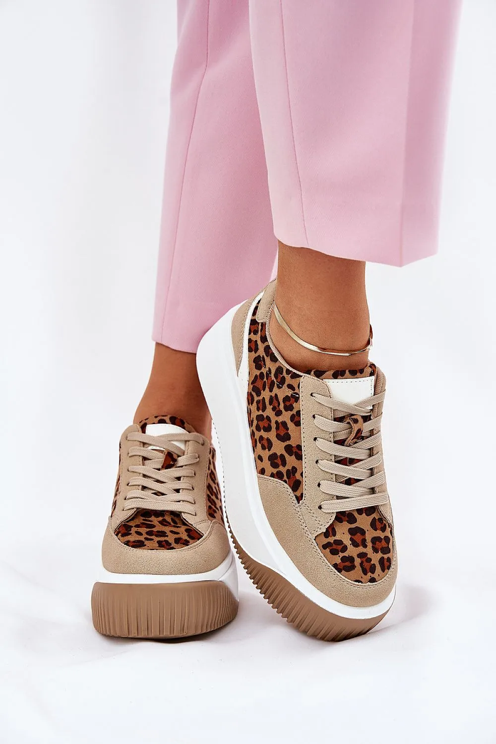 Step in Style Brown Eco-suede Sport Shoes Sneakers