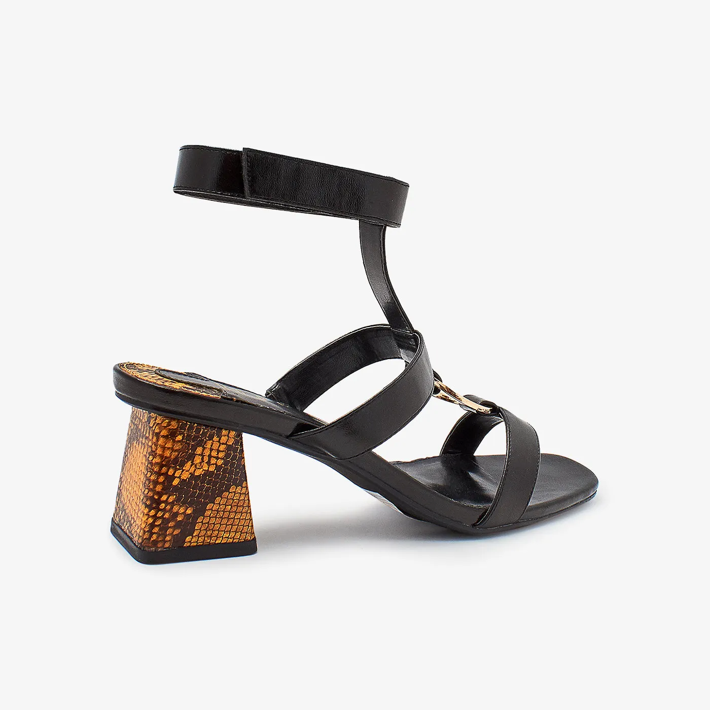 Strappy Womens Block Heels