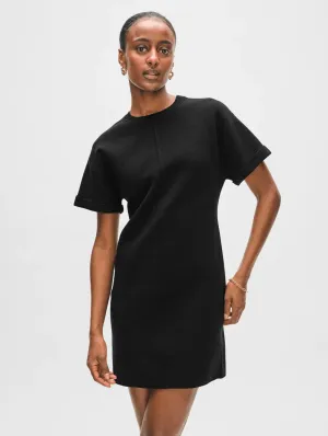 Superfine Organic Cotton Waisted Dress in Black