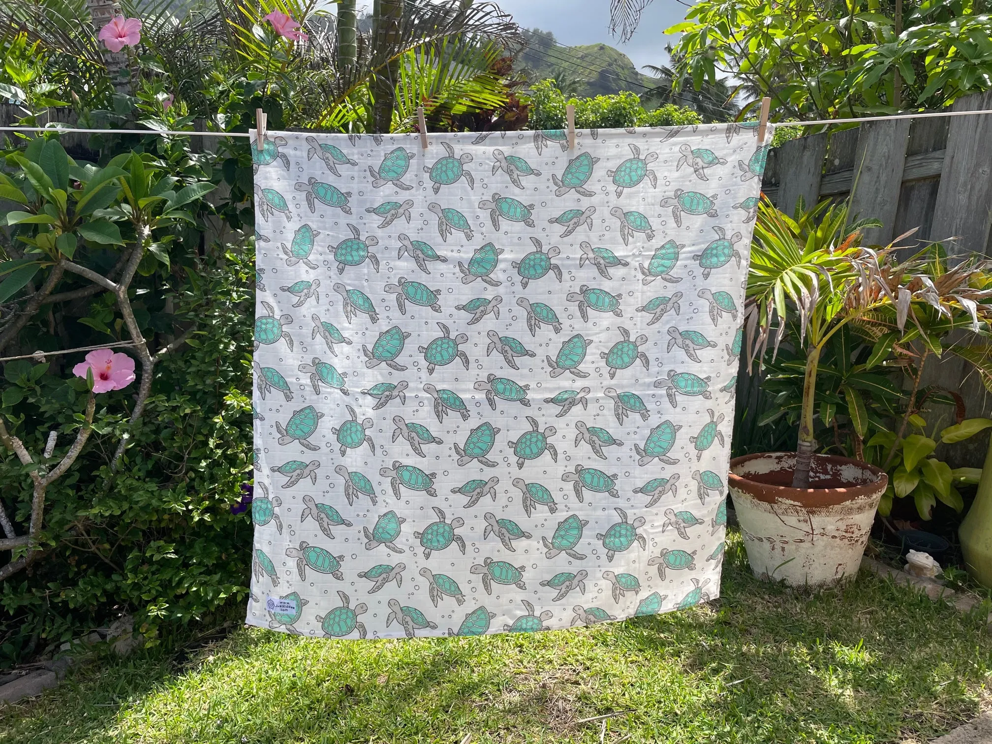 Swaddle Muslin Blanket - TURTLE