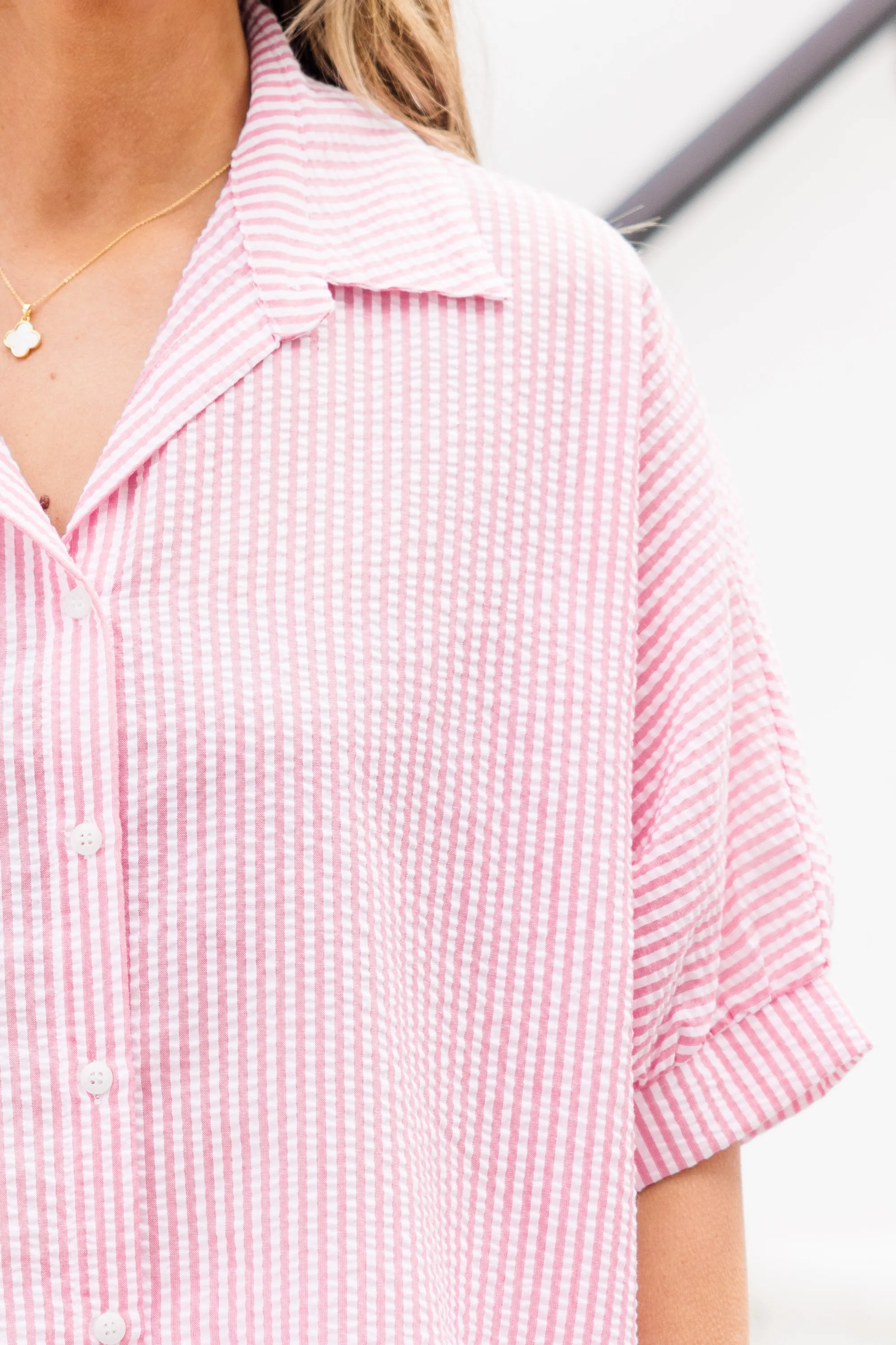 Tangsi Top, Pink Stripe