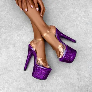 The Glitterati Xtra - Classic Stiletto - ENIGMA PURPLE - 7INCH
