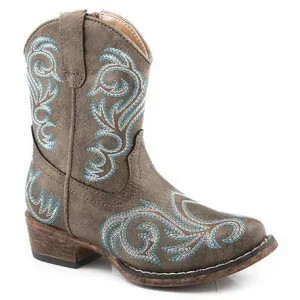 Toddler's Roper Riley Western Boots Handcrafted Brown