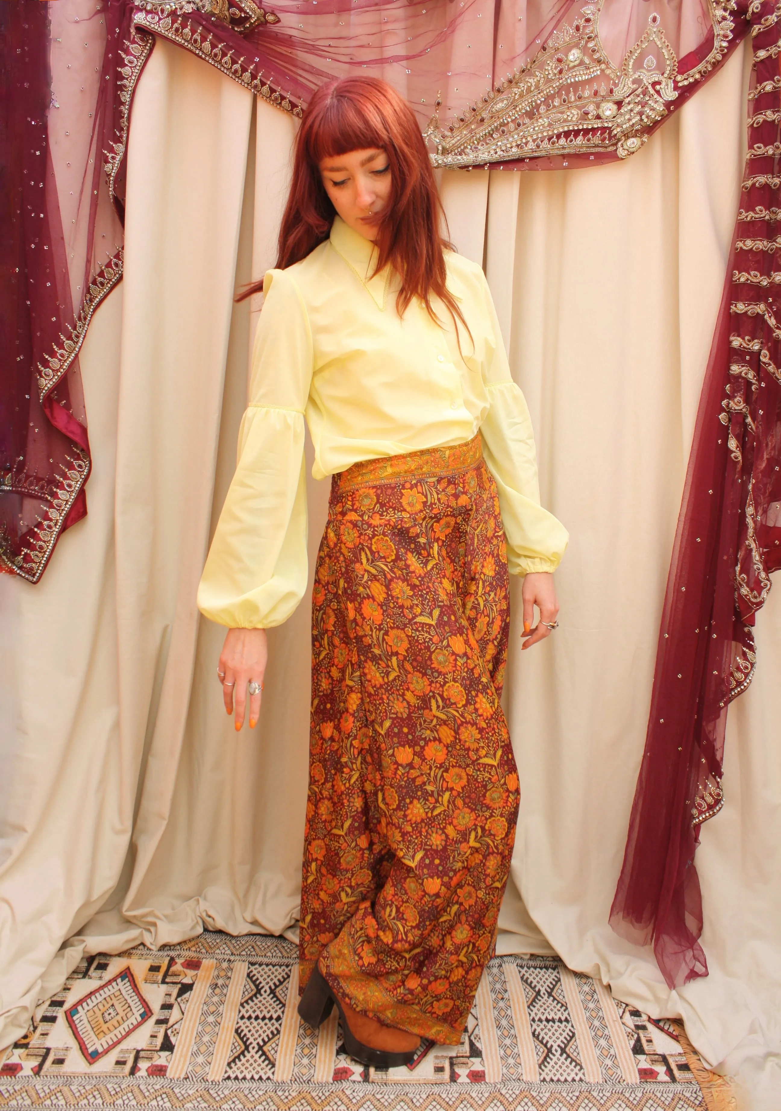 Vintage Buttercup Puff Sleeve Blouse