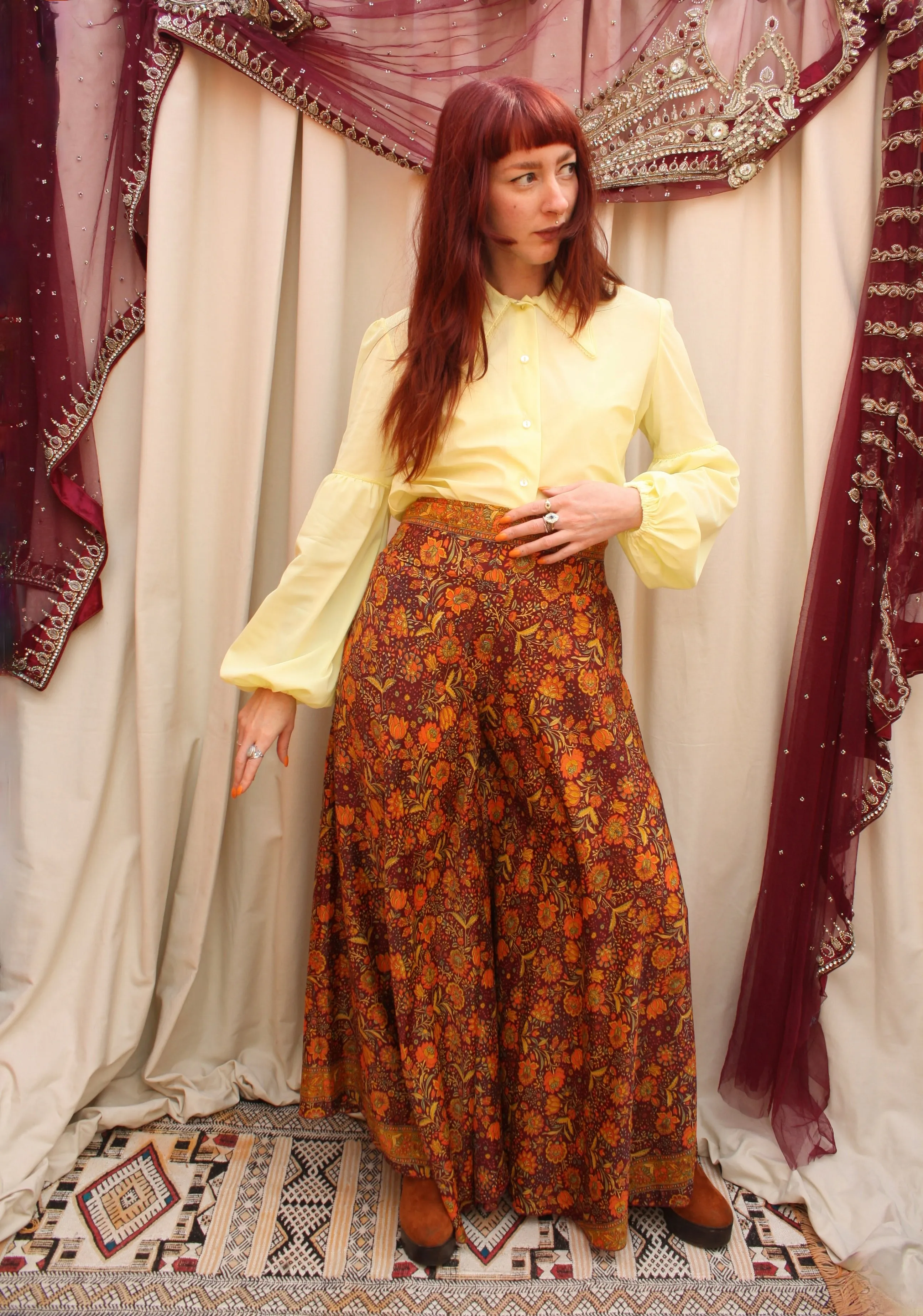 Vintage Buttercup Puff Sleeve Blouse