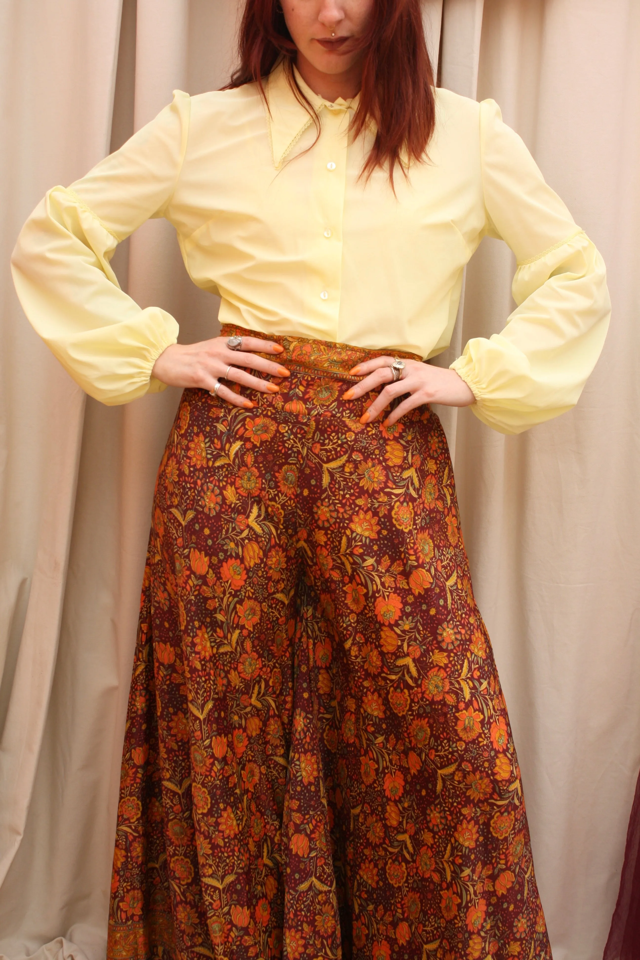 Vintage Buttercup Puff Sleeve Blouse