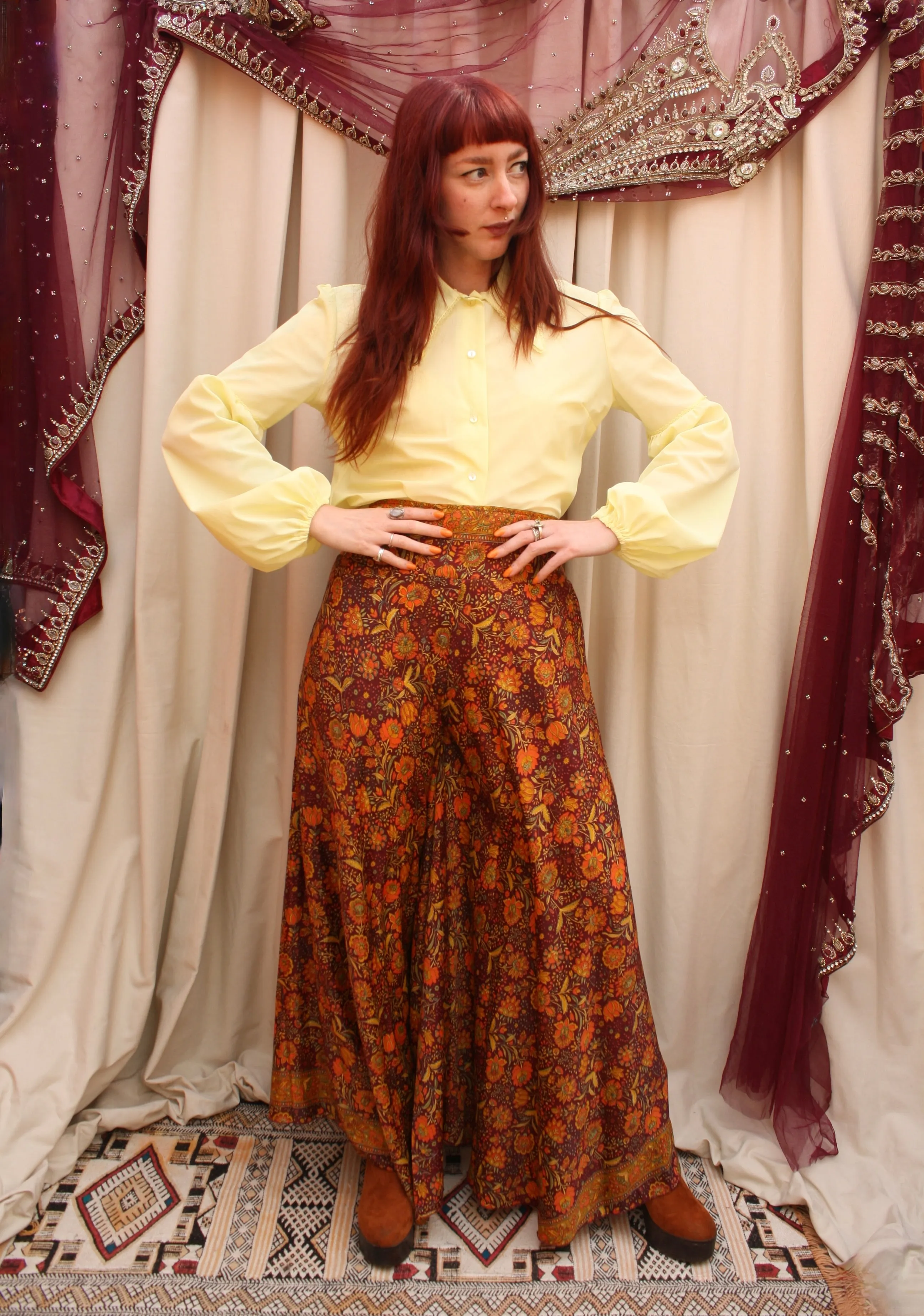 Vintage Buttercup Puff Sleeve Blouse
