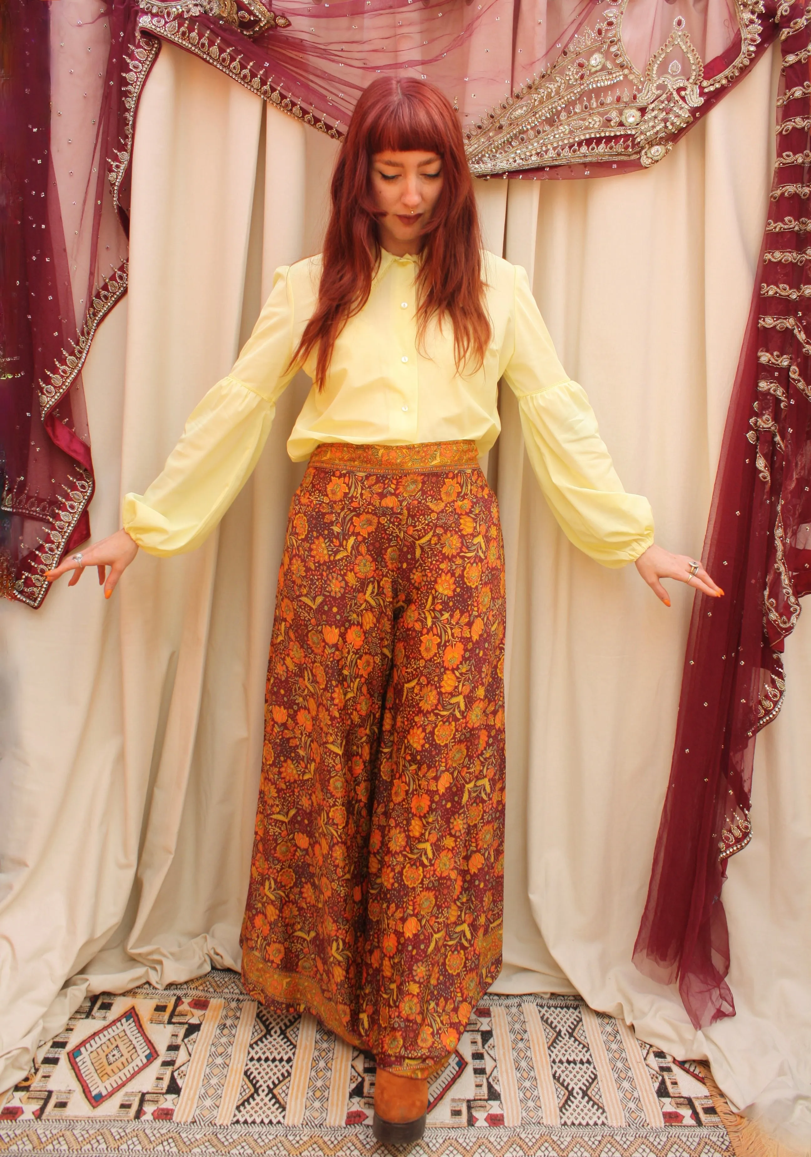 Vintage Buttercup Puff Sleeve Blouse