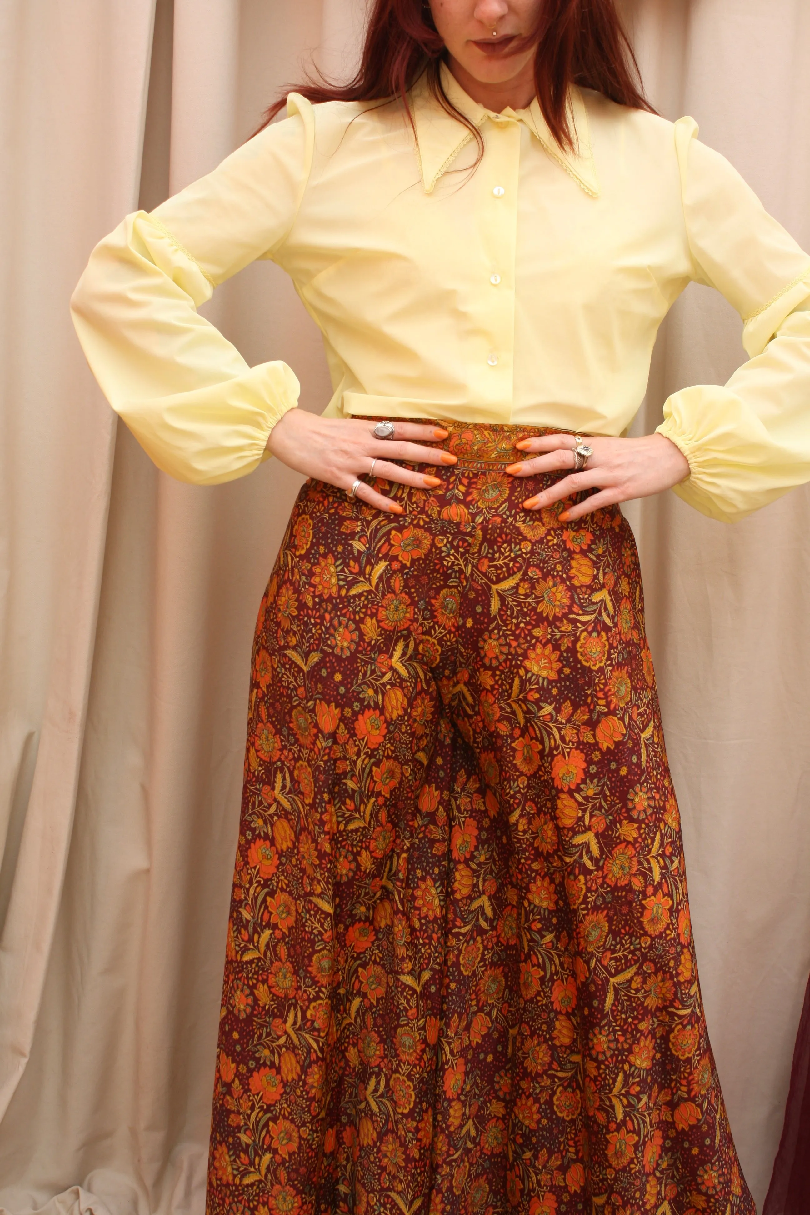 Vintage Buttercup Puff Sleeve Blouse