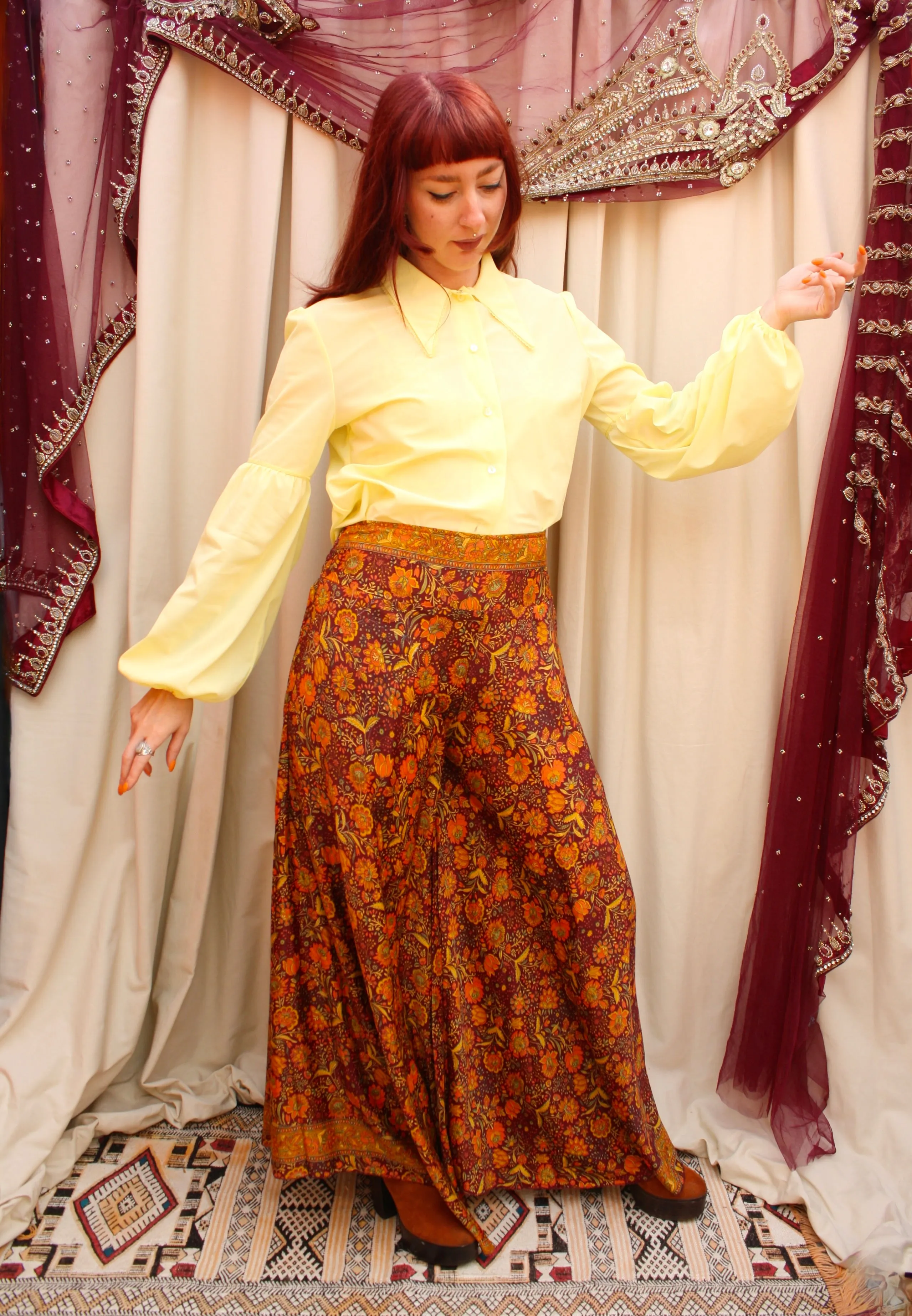 Vintage Buttercup Puff Sleeve Blouse