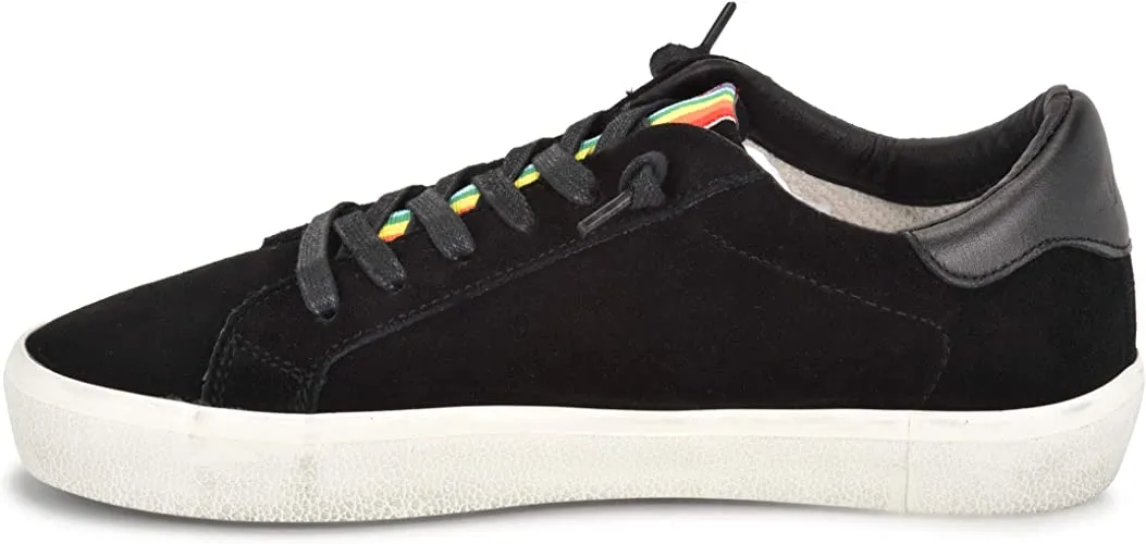 VINTAGE HAVANA Women's LA Stripes AD Star Accent Fashion Sneaker 6.5 M Black Rainbow