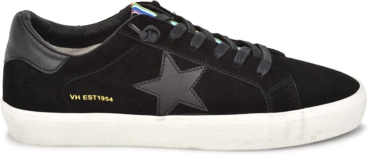 VINTAGE HAVANA Women's LA Stripes AD Star Accent Fashion Sneaker 6.5 M Black Rainbow