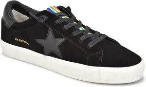 VINTAGE HAVANA Women's LA Stripes AD Star Accent Fashion Sneaker 6.5 M Black Rainbow