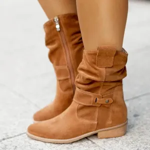 Vintage Style Suede Ankle Boots for Women