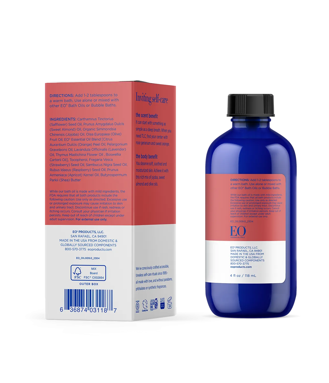 Warm Embrace Bath Oil in Rose Geranium