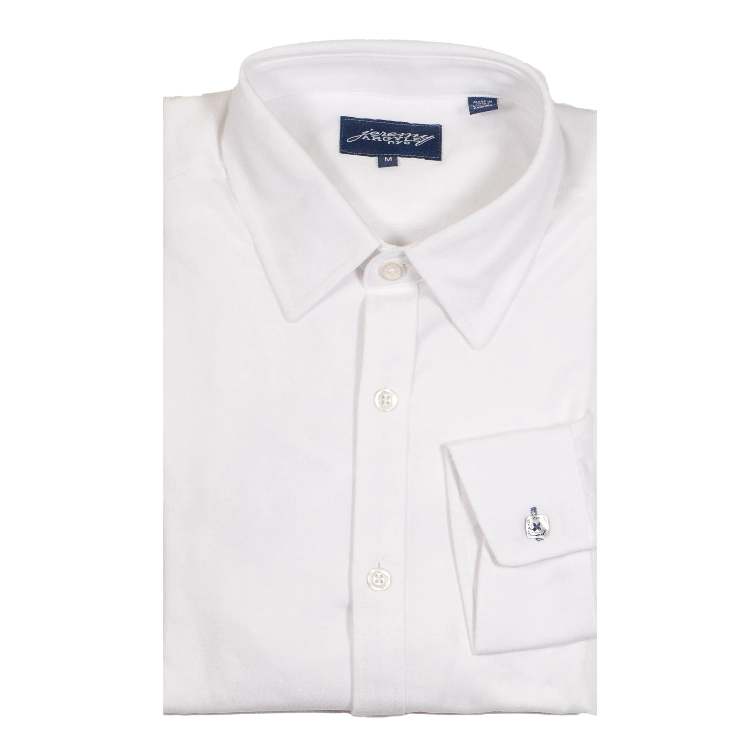 White 4-Way Stretch Shirt - Fitted Cut