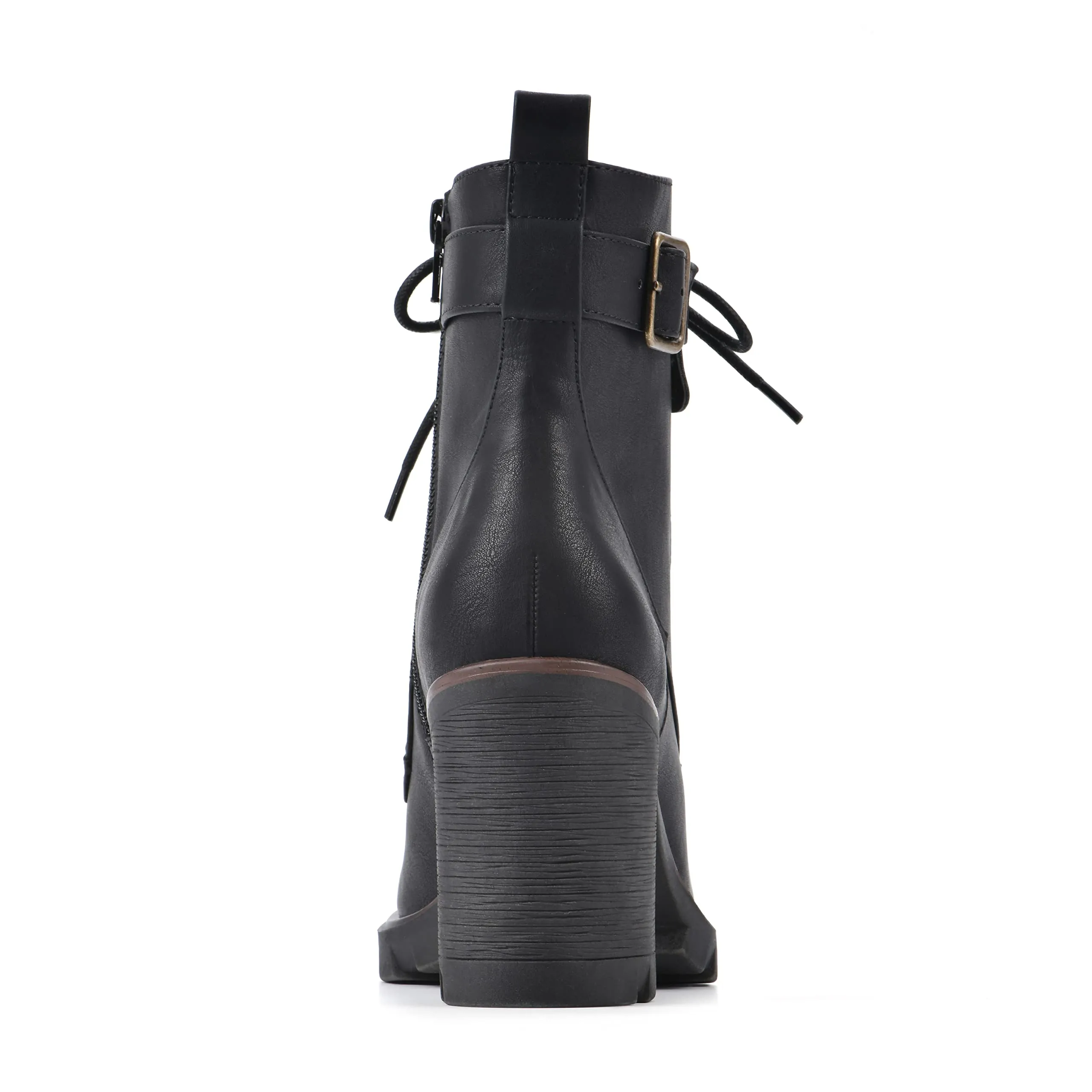 WHITE MOUNTAIN Shoes Women's Beverley Boot, Black/Burn/Smooth, 10 M
