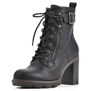 WHITE MOUNTAIN Shoes Women's Beverley Boot, Black/Burn/Smooth, 10 M