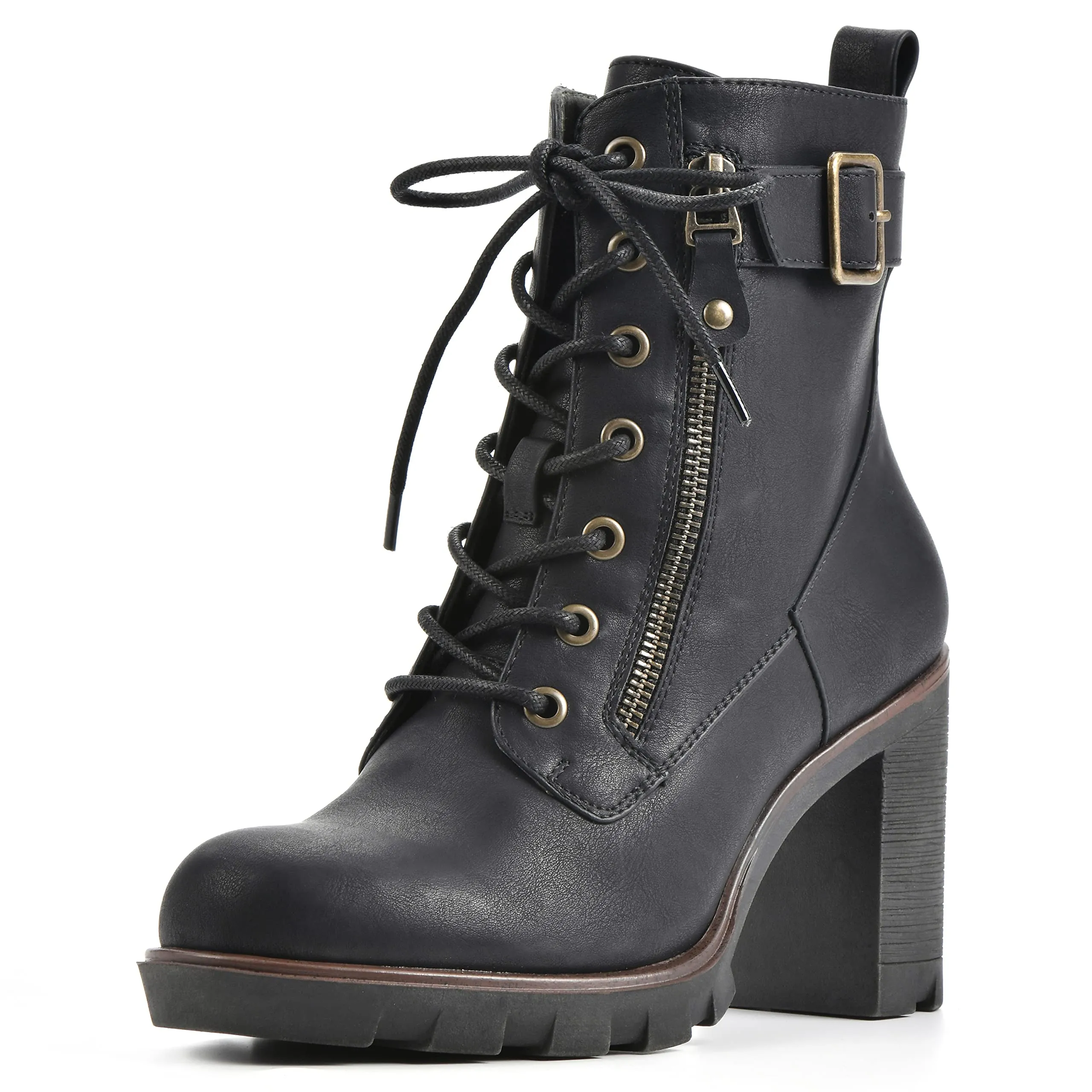 WHITE MOUNTAIN Shoes Women's Beverley Boot, Black/Burn/Smooth, 10 M