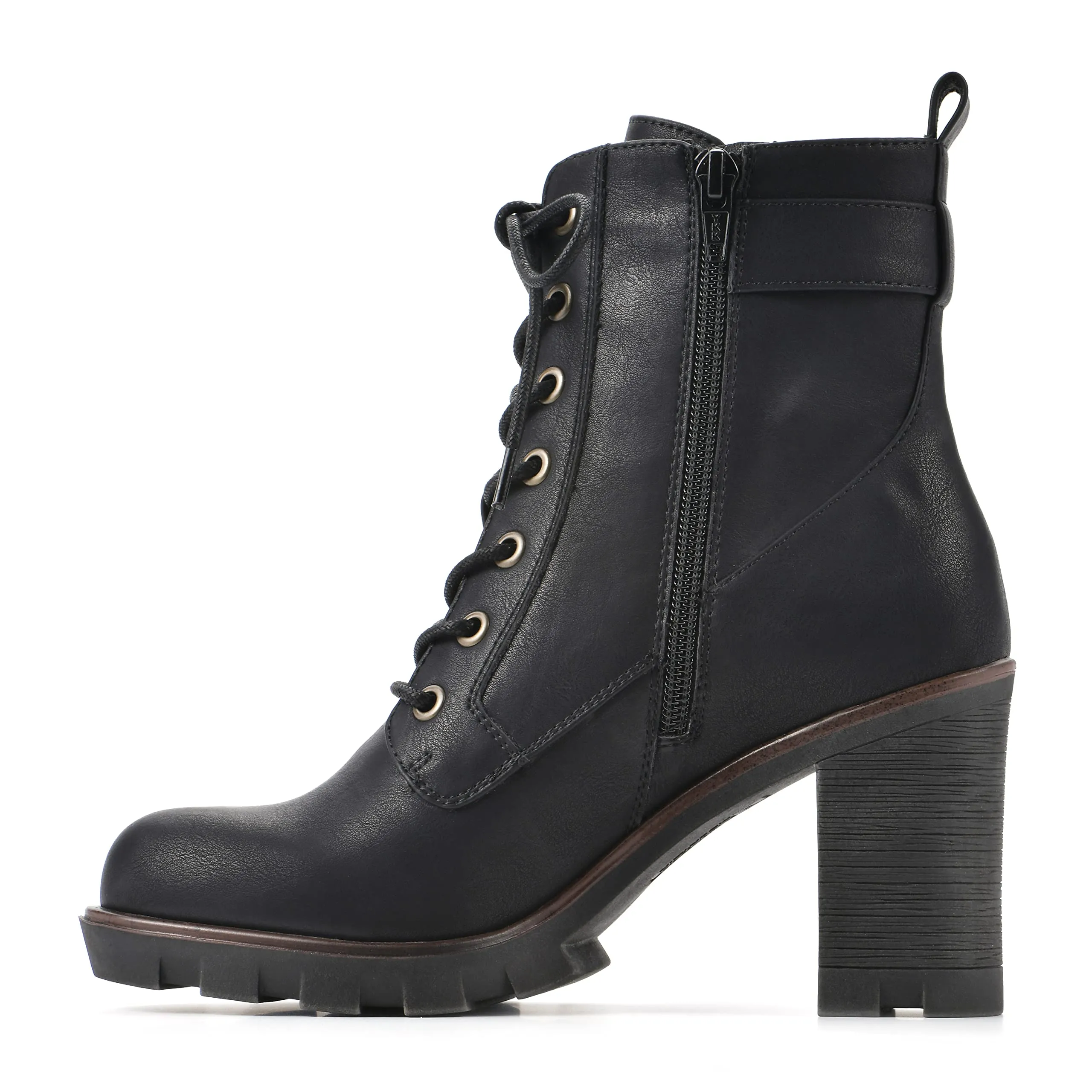 WHITE MOUNTAIN Shoes Women's Beverley Boot, Black/Burn/Smooth, 10 M