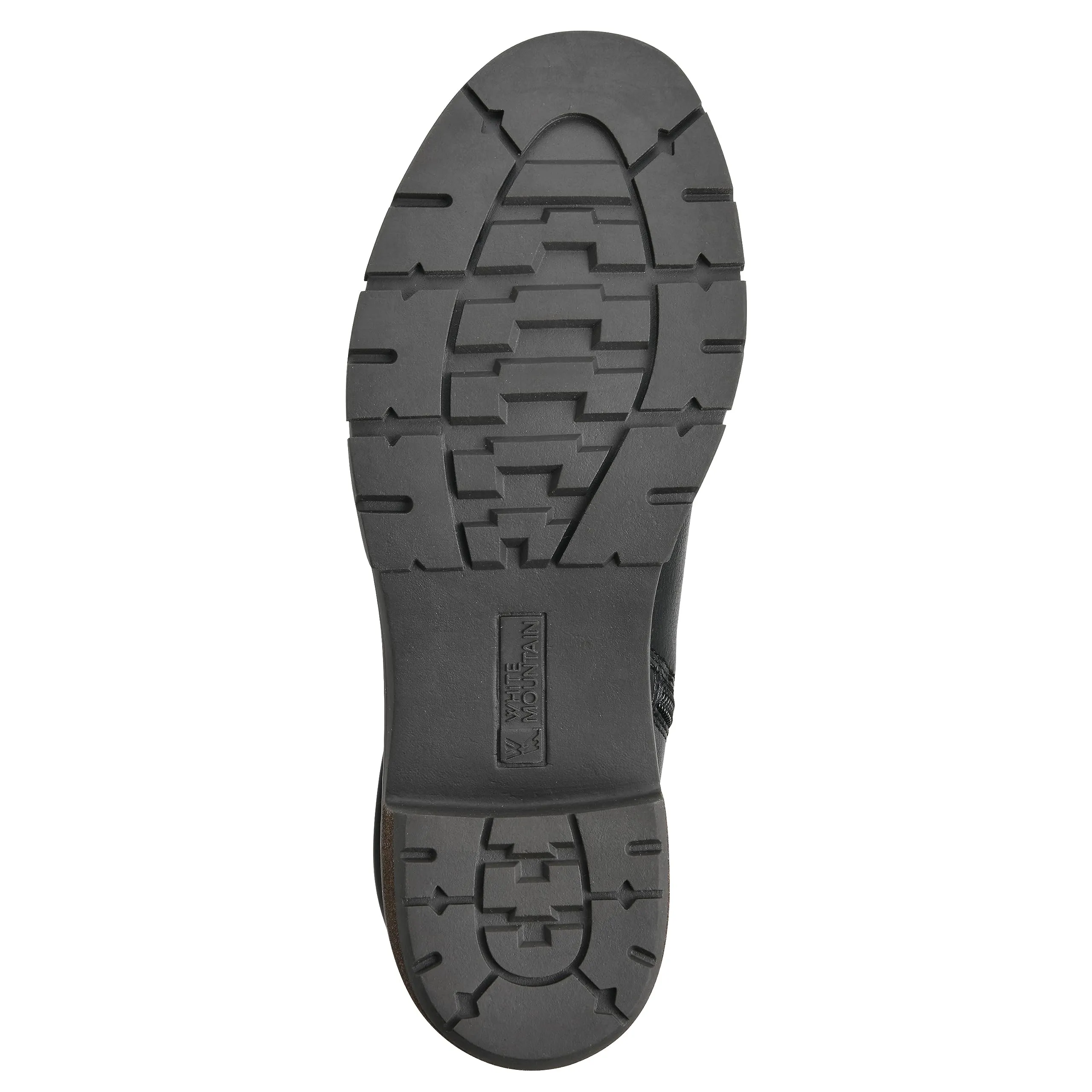 WHITE MOUNTAIN Women's Shoes Crammers Stack-Heeled Tall Boot, Black/Burn/Smooth, 9 M
