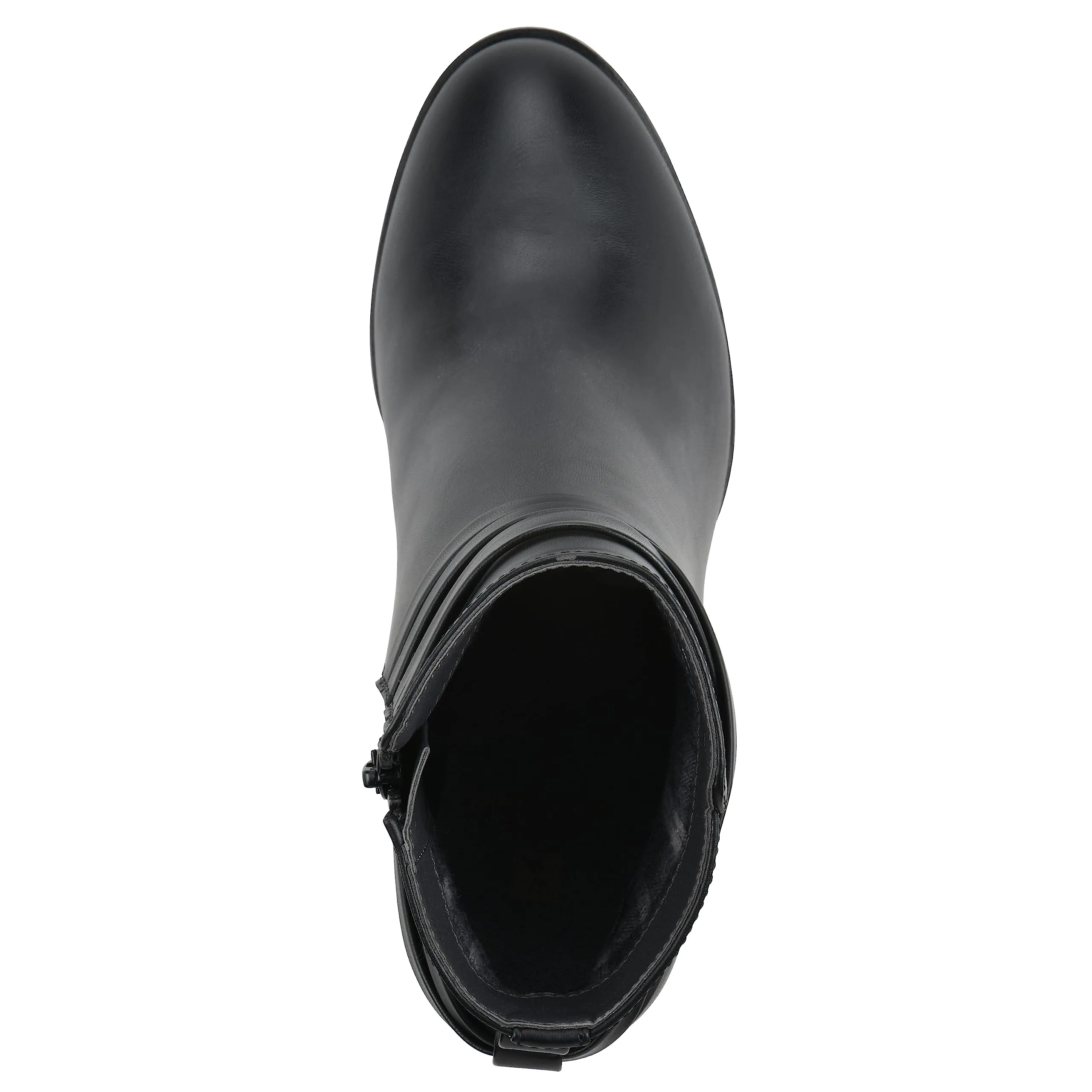 WHITE MOUNTAIN Women's Shoes Teaser Block Heel Bootie, Black/Smooth, 8.5 M