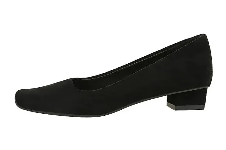 Women Fashion Style Quality Square Toe Low Heel Pumps Lady Prom Suede Shallow Mouth Thick High OL Single Shoes