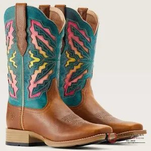 WOMENS ARIAT LANEY VENTTEK 360 TOFFEE/TEAL BLUE- 4443