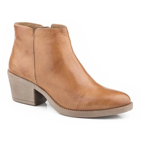 Women's Roper Cassandra Leather Boots Handcrafted Tan