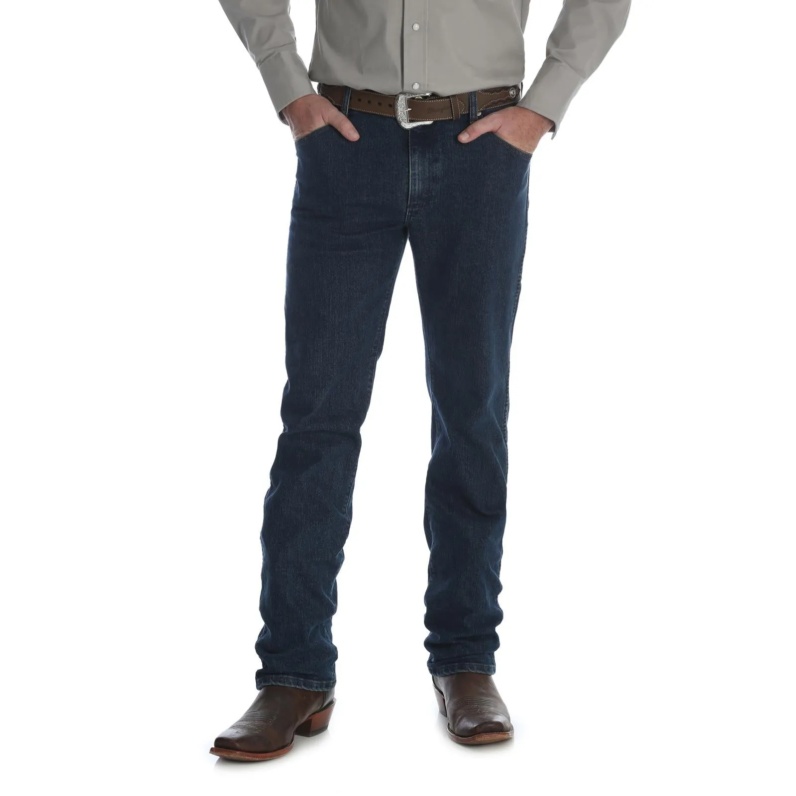 Wrangler Men's Premium Performance Cowboy Cut Regular Fit Jean "Midnight Rinse"