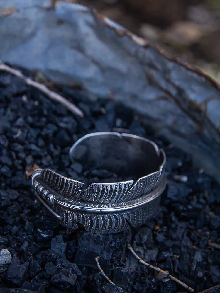Wrapping Feather Sterling Cuff