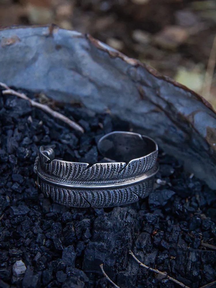 Wrapping Feather Sterling Cuff