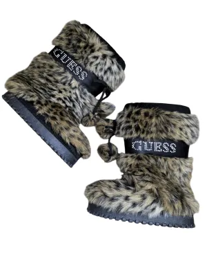 Y2k vintage léopard mcbling Guess fake fur boots